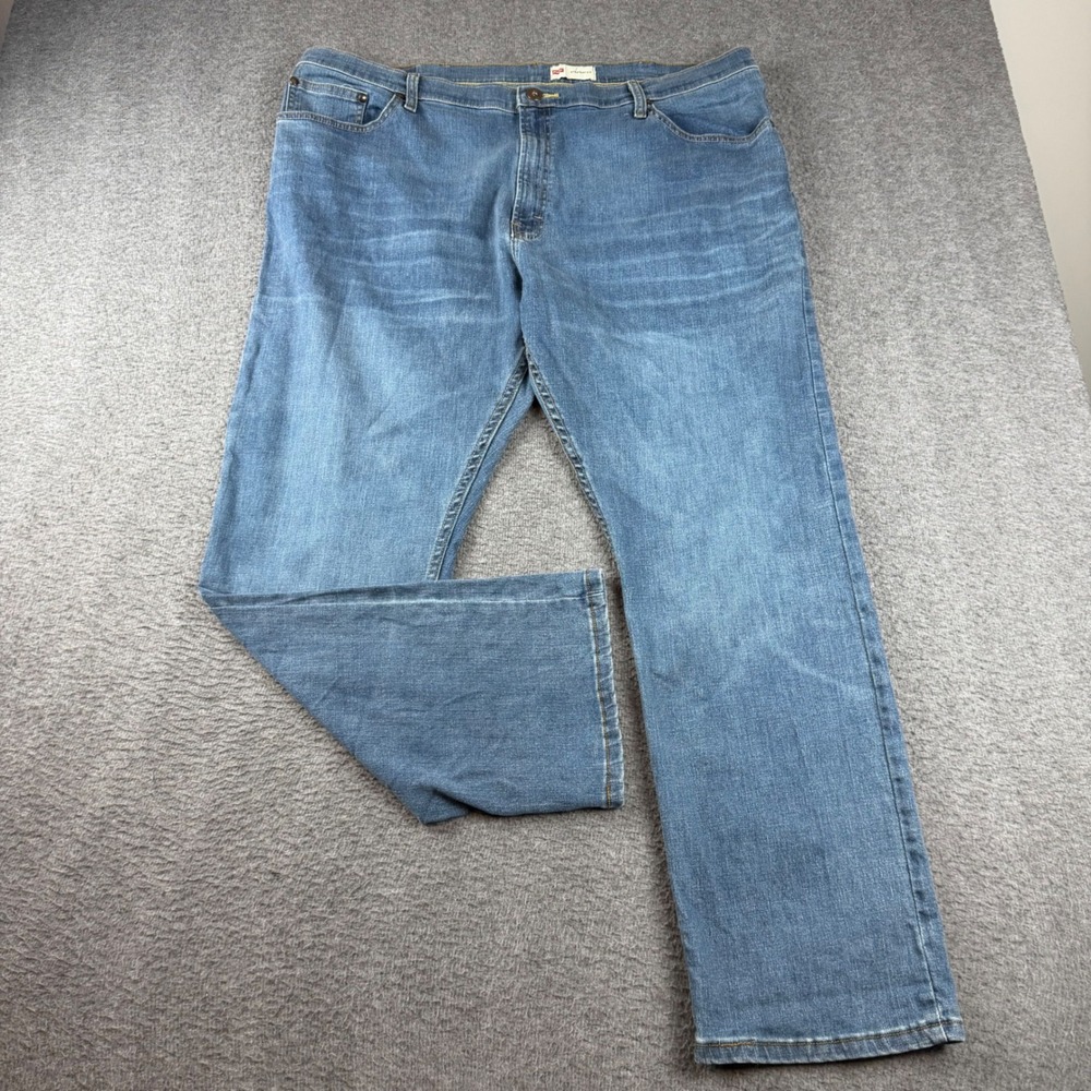 Wrangler Straight Fit Jeans Men's 42x30 Blue Medium Wash Stretch Denim 112326614